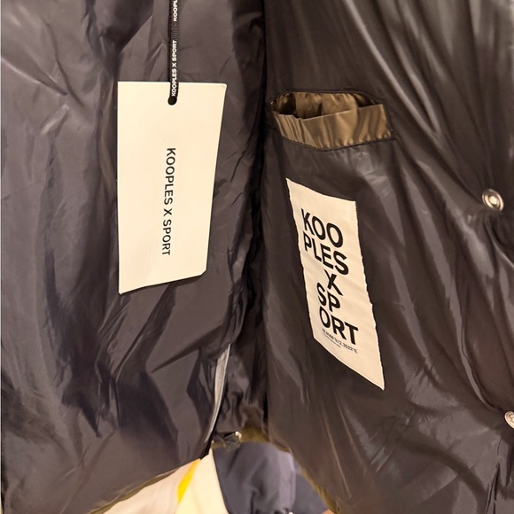 $715 NWT The Kooples XSport two tone Olive Green Puffer Jacket women’s size 1 - Picture 4 of 4